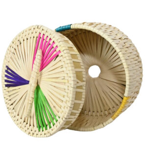 palm leaf box, palm leaf jewellery box, palm leaf handmade products, palm leaf